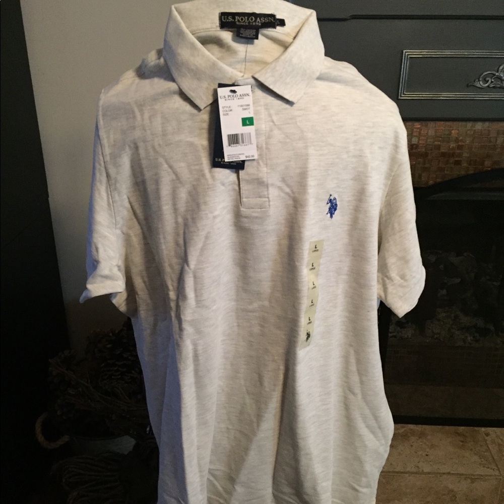 NWT US Polo Grey Short Sleeve Polo, Large